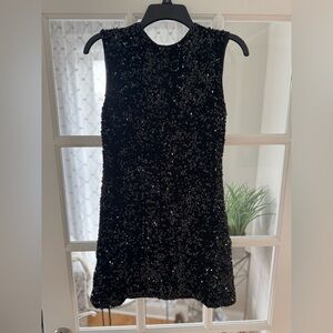 H&M Black Sequin Mini Dress